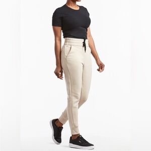 PUBLIC REC Women’s Luxe Fleece Jogger Sz 28/26 Ivory Drawstring Sweatpants